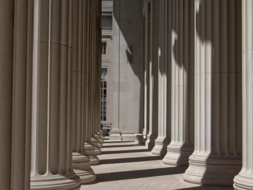 columns, building, massachusetts